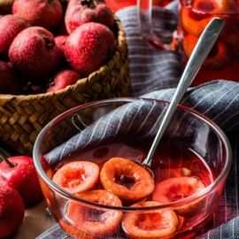 Hawthorn Berry Juice - a healthy and delicious treat in the winter. The juice is so rich, sweet, and fruity in flavor | omnivorescookbook.com