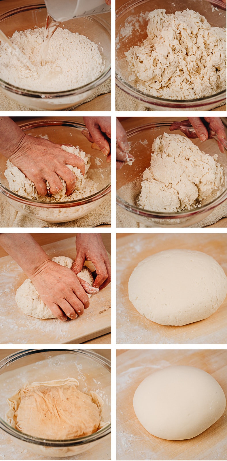 How to knead the dough for making Chinese dumplings wrappers