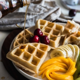 Coconut Waffles - Extra crunchy and crispy on the surface, moist and tender inside. This recipe offers the easiest way to make vegan, gluten free, and dairy free waffles and guarantees the best flavor.