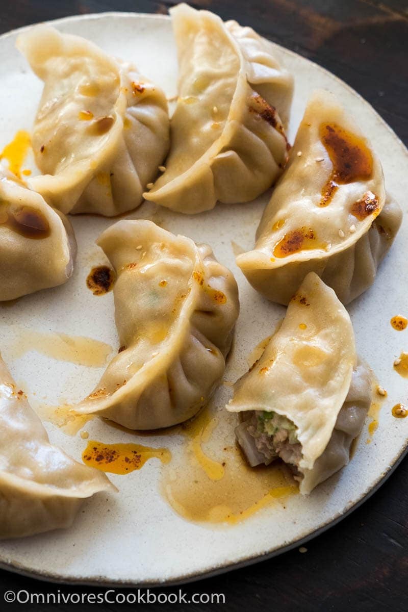 My mom’s secret recipe for creating the best pork dumplings. The dumplings are juicy, tender and taste so good even without any dipping sauce!