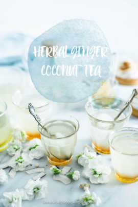 Herbal Ginger Coconut Tea | Recipes | For Weight Loss | Remedies | Blends | Weightloss | Detox | Chinese | For Skin | Summer | Indigestion |