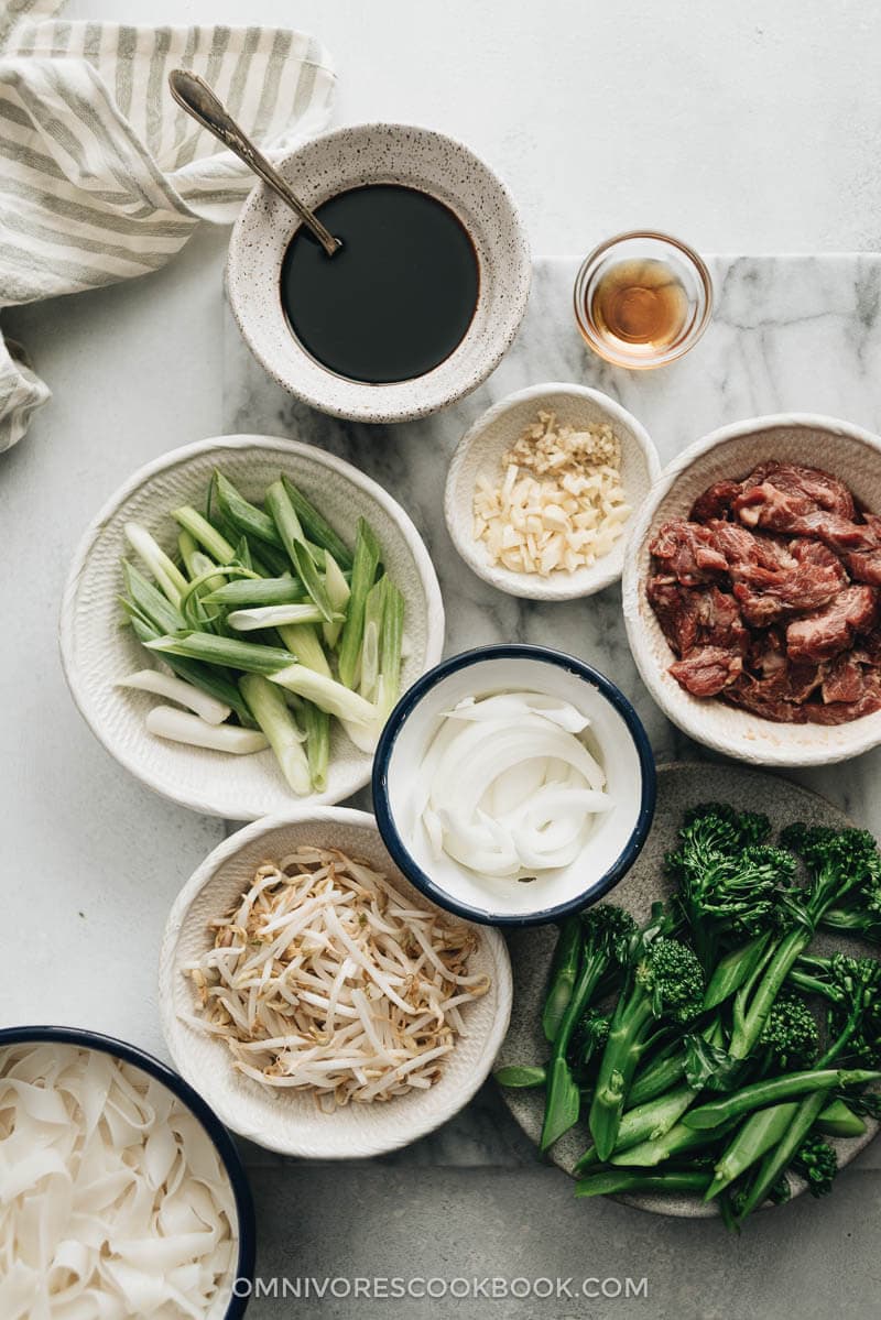 Real-Deal Beef Chow Fun Ingredients