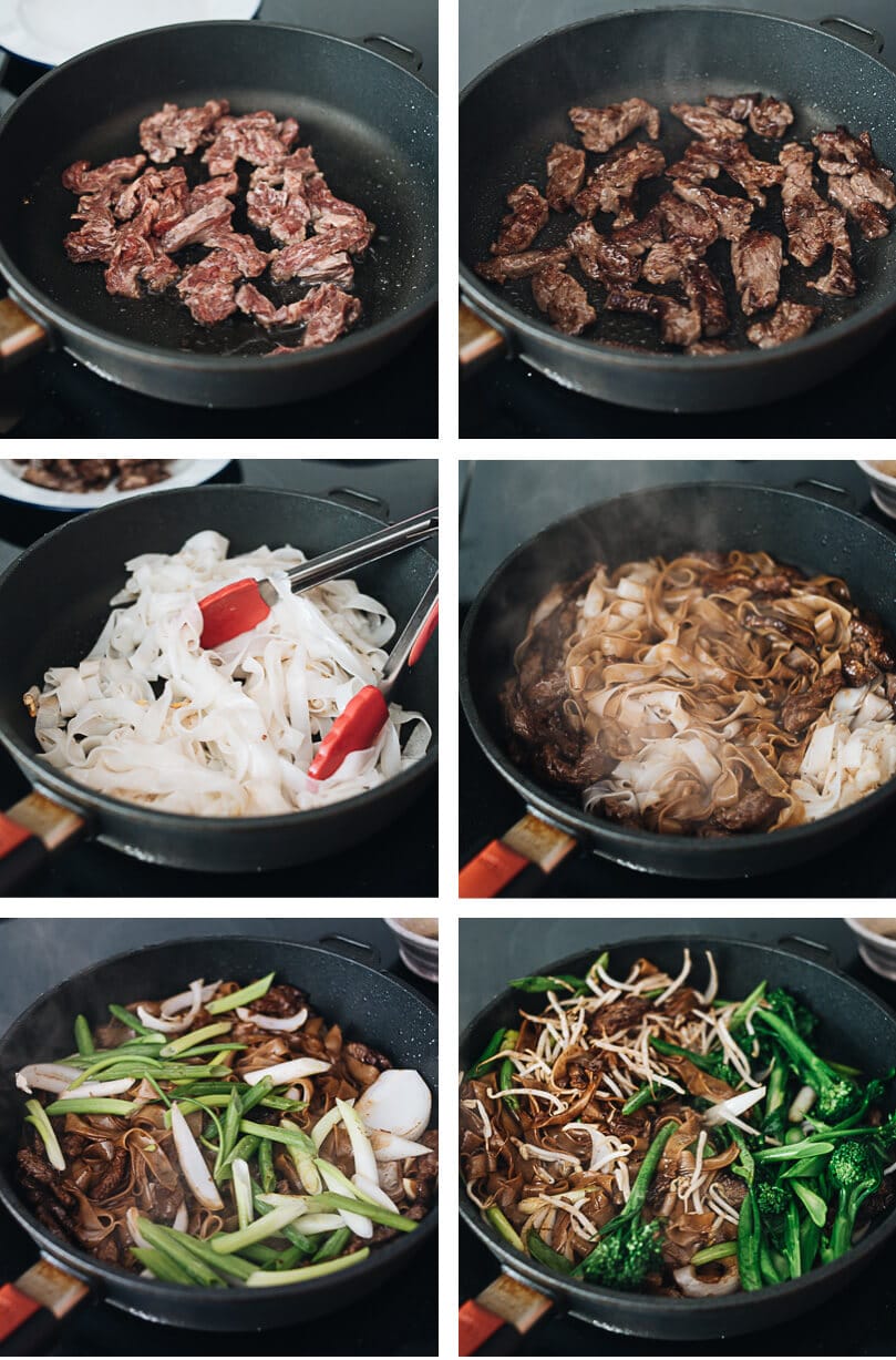 Real-Deal Beef Chow Fun Cooking Process 