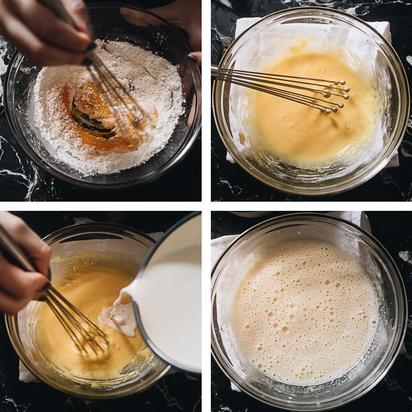 Preparing custard filling step-by-step