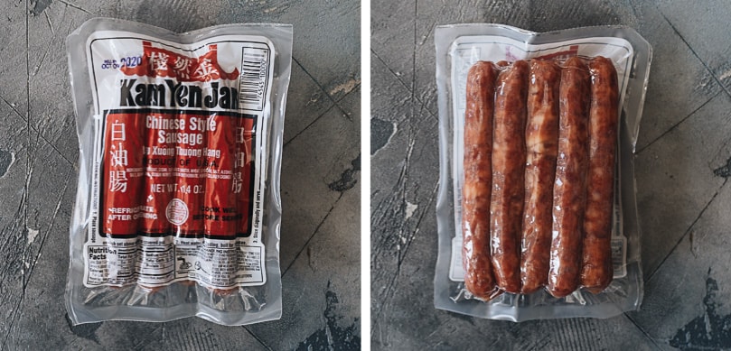 Chinese sausage in package