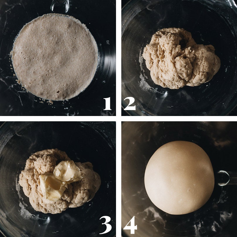 Prepare the bread dough step-by-step