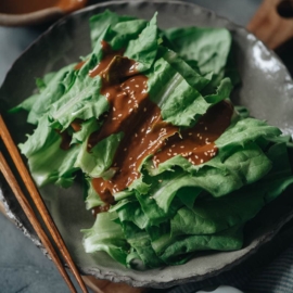 Chinese celtuce leaves salad