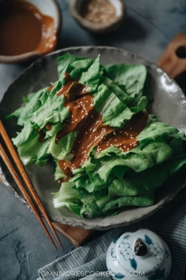 Chinese celtuce leaves salad