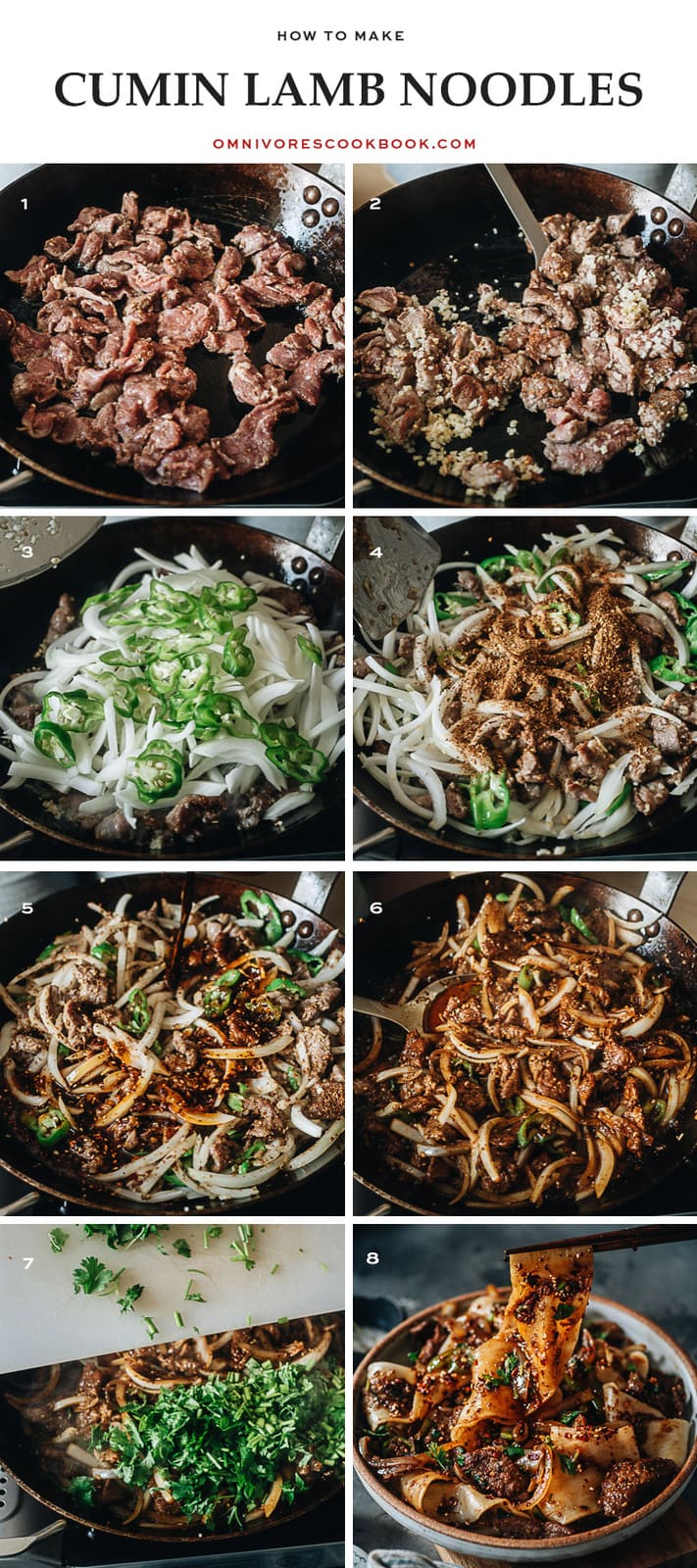 How to cook cumin lamb noodles step-by-step