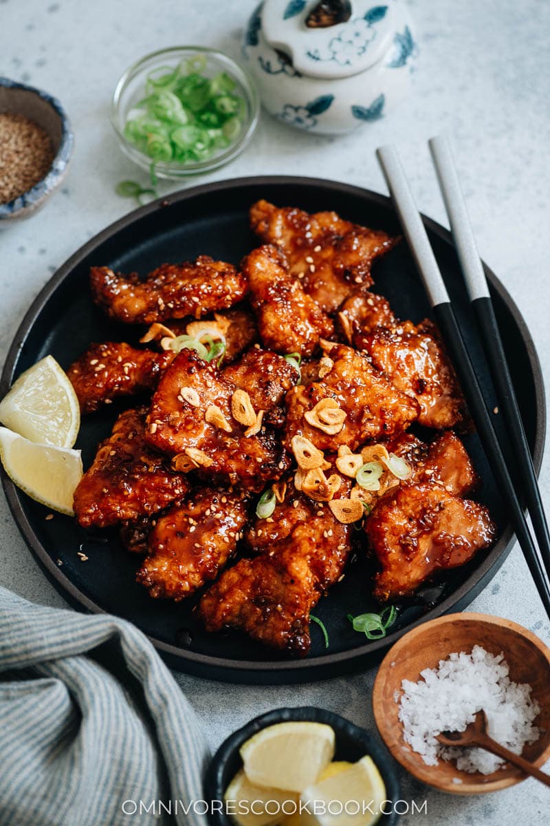 Homemade honey garlic pork chop