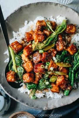 General Tso’s Tofu over rice