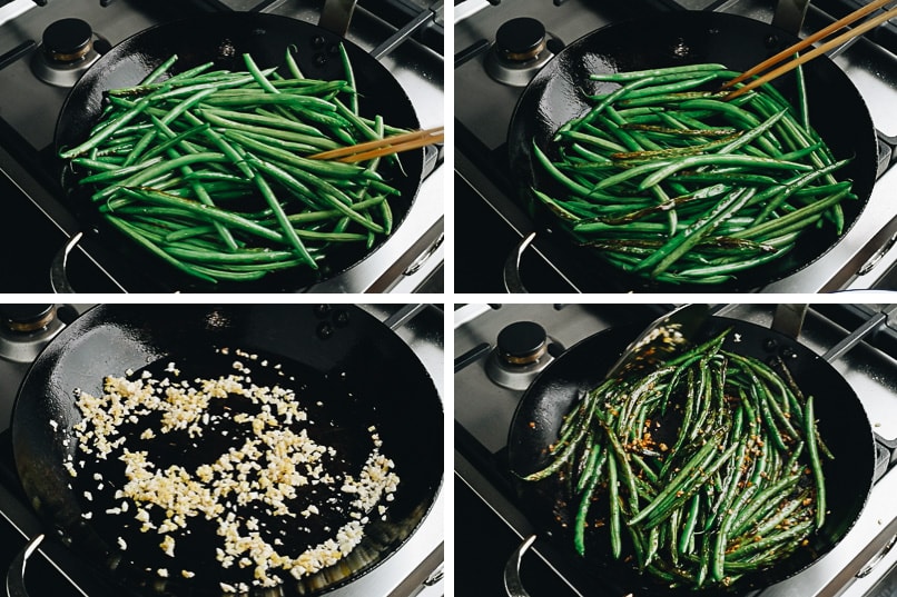 How to make Chinese garlic green beans step-by-step