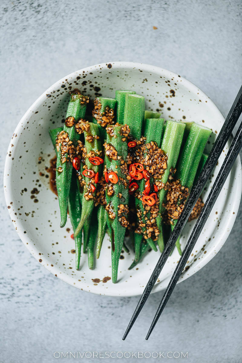 Chinese okra salad