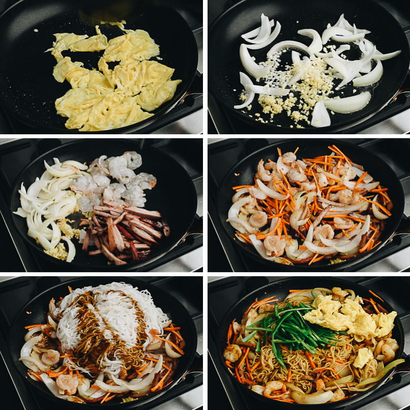 How to make Singapore noodle step-by-step