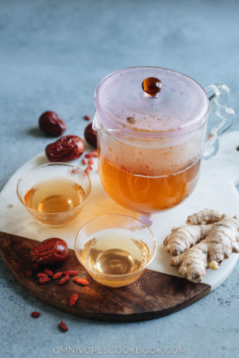 Chinese jujube tea served in teapot
