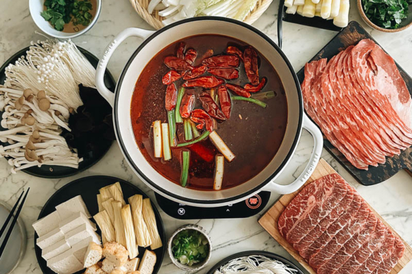 Chinese hot pot party at home