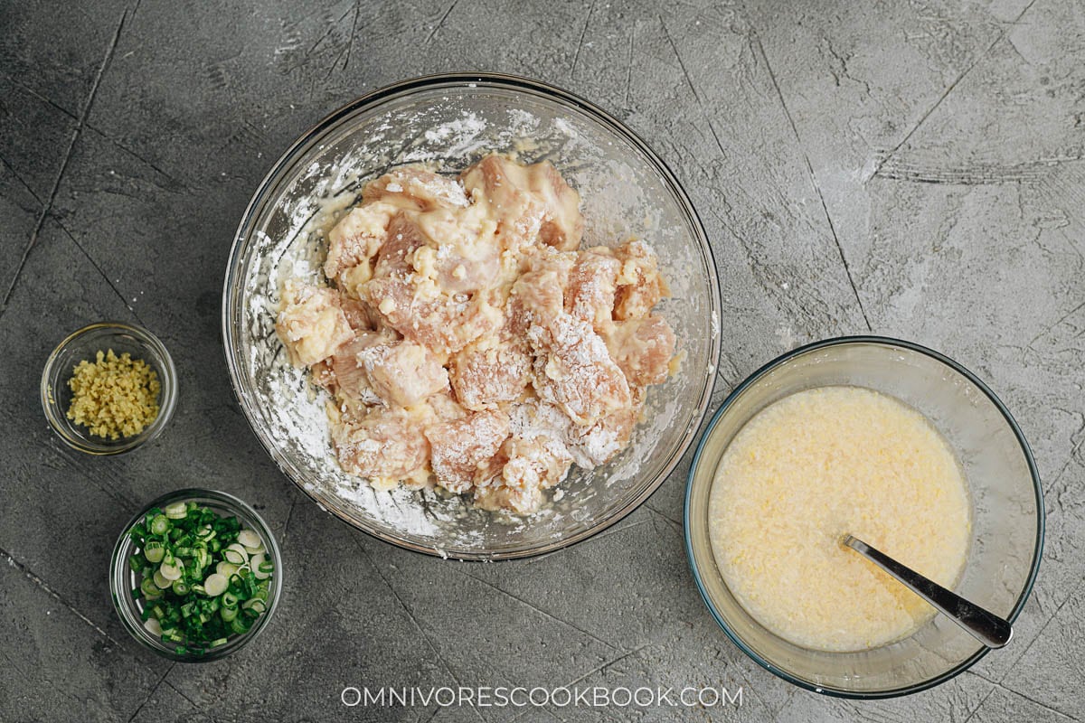 Ingredients for Chinese Lemon Chicken